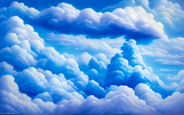 壮大な雲デジタル クリエイティブ デザイナー アート