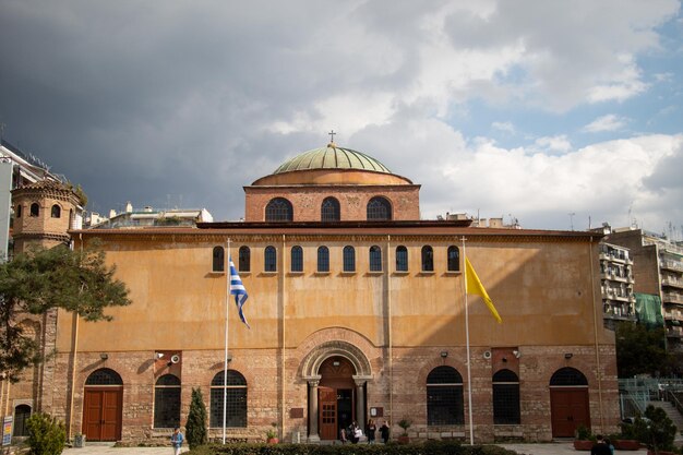 Photo the magnificent holy church of hagia sophia in thessaloniki greece