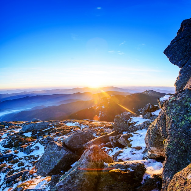 Magnificent panorama of sunrise