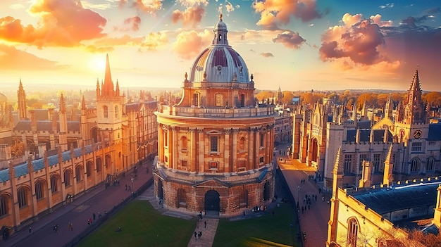 Photo magnificent radcliffe camera an old historic building in oxford