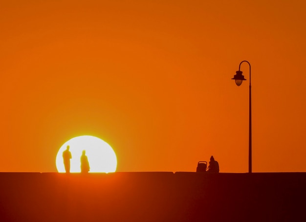 Magnificent sunset on the Paseo de Cadiz.