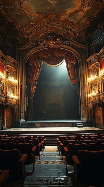 Foto il magnifico palcoscenico del teatro