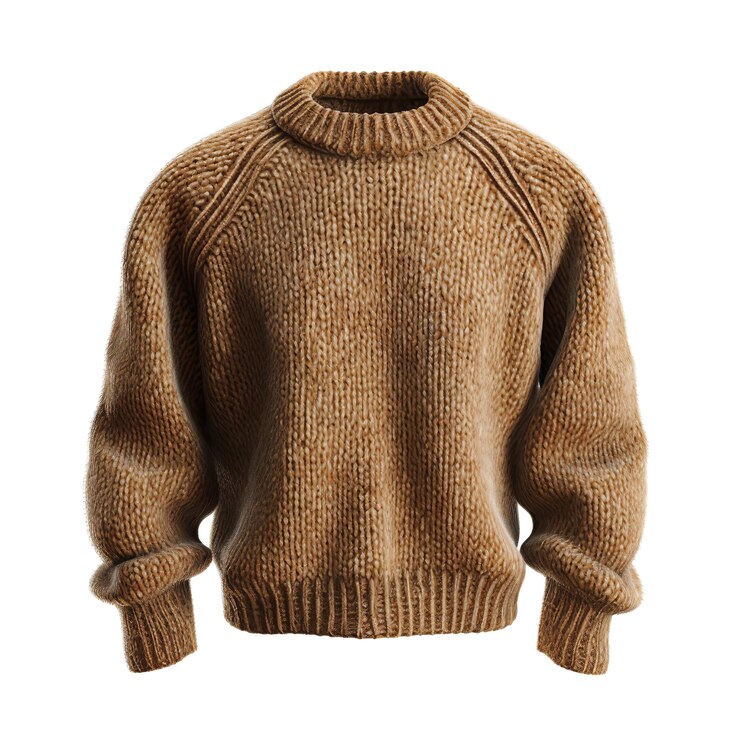 Photo magnificent tweed sweater isolated on white background