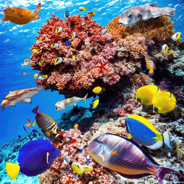 Magnificent underwater world of the tropical ocean