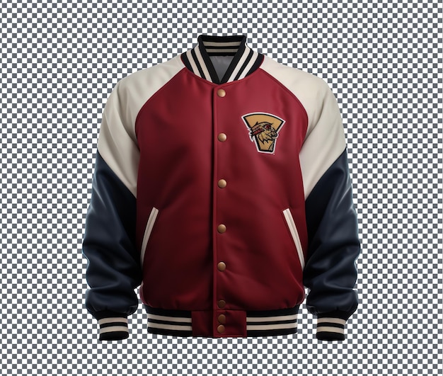 Foto magnificent varsity jacket geïsoleerd op een doorzichtige achtergrond