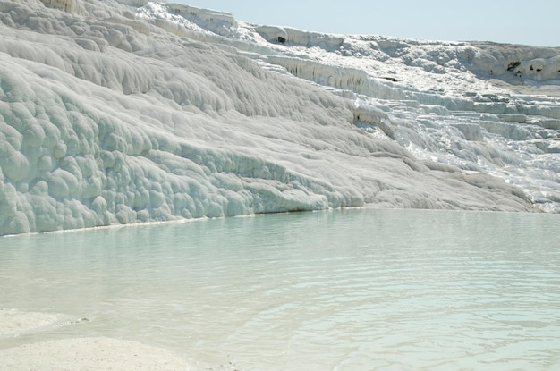 Magnificent walls of Pamukkale Turkey