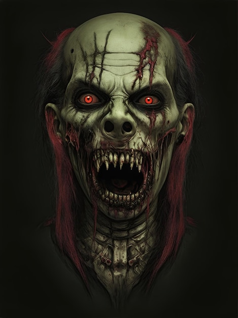 Photo magnificently evil demon portrait