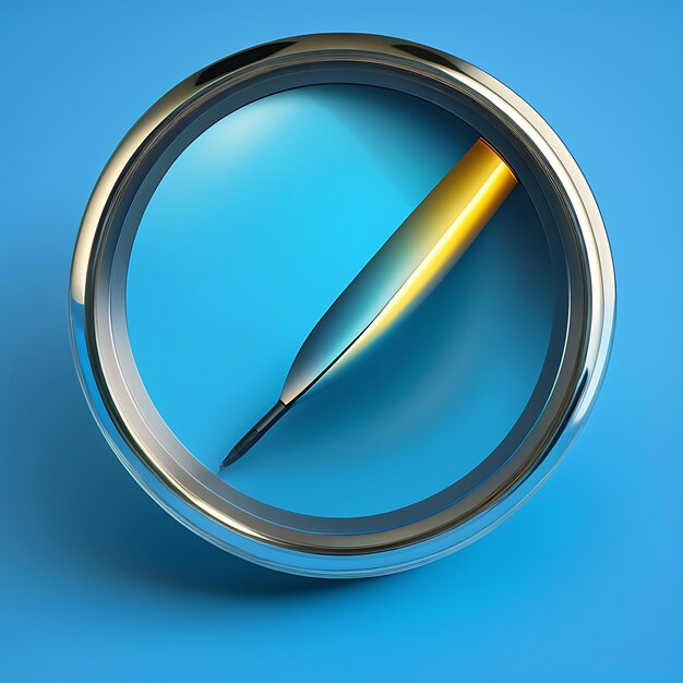 Magnifier on blue background