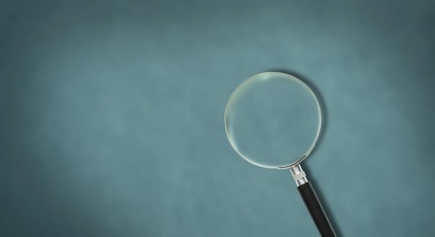Photo magnifier on a gray background