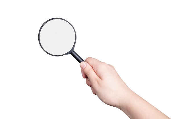 Magnifier in hand