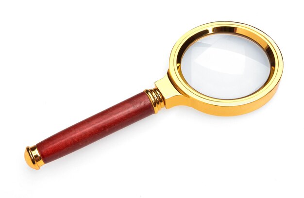 Photo magnifier on white