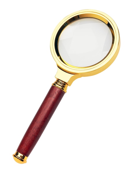 Photo magnifier on white