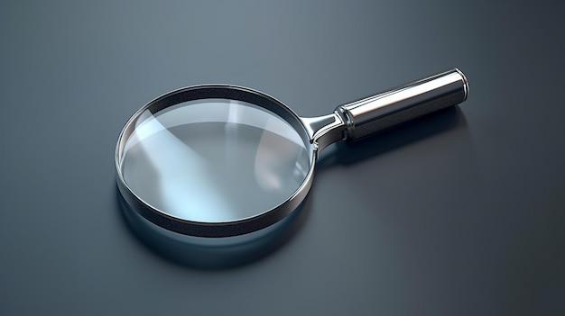 magnifying glass 3d icon render photo realistic made by generative AI