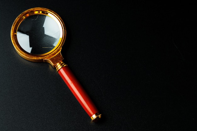 Magnifying glass close up