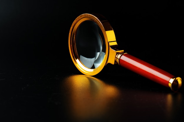 Magnifying glass close up