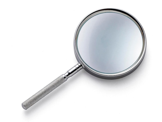 Magnifying glass isolated on white background