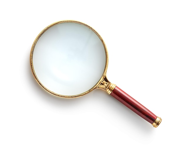 magnifying glass isolated
