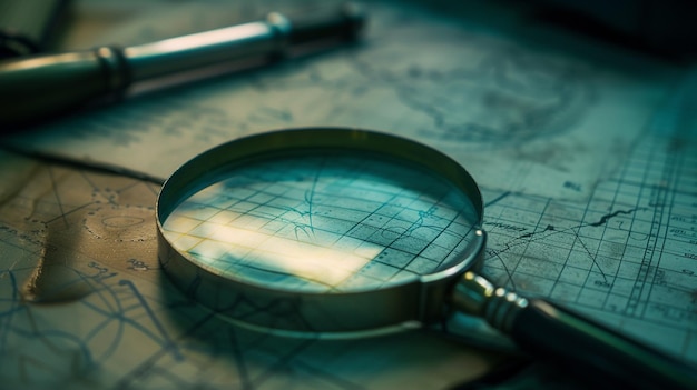 Magnifying Glass on Map