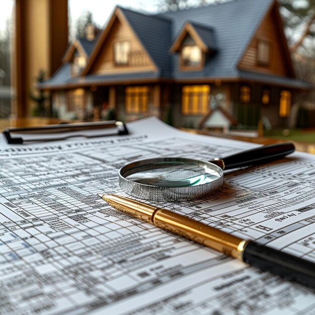 Magnifying glass on the newspaper and cup of coffee on wooden background