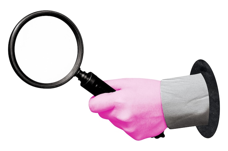 Photo magnifying glass png sticker transparent background