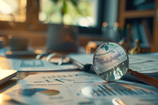 Magnifying Glass on Table