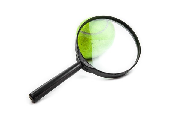 Magnifying glass On white surface