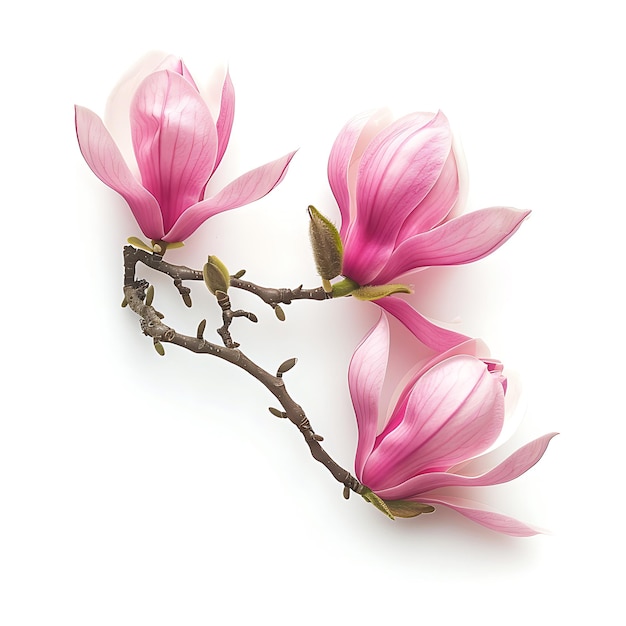 magnolia isolated on white background beautiful magnolia flower