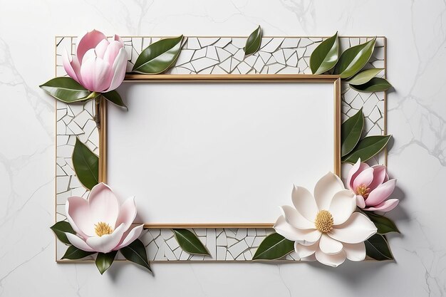 Magnolia Mosaic Meesterwerk Frame Mockup