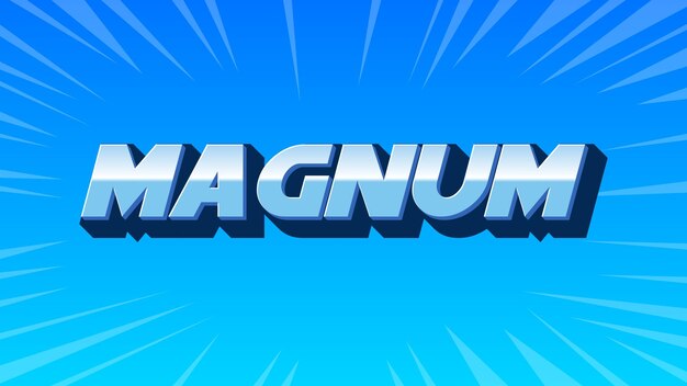 Фото magnum 3d синий текст