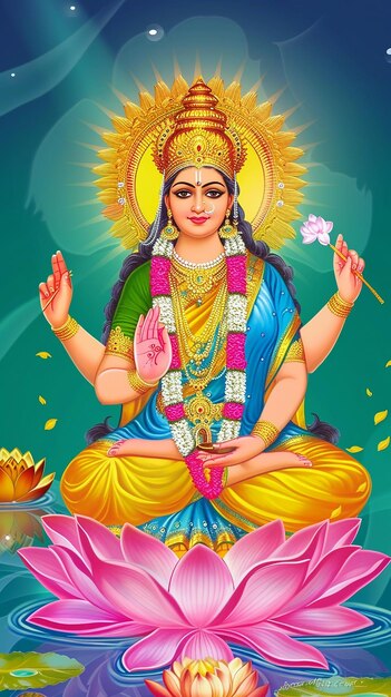 Photo maha lakshmi goddess