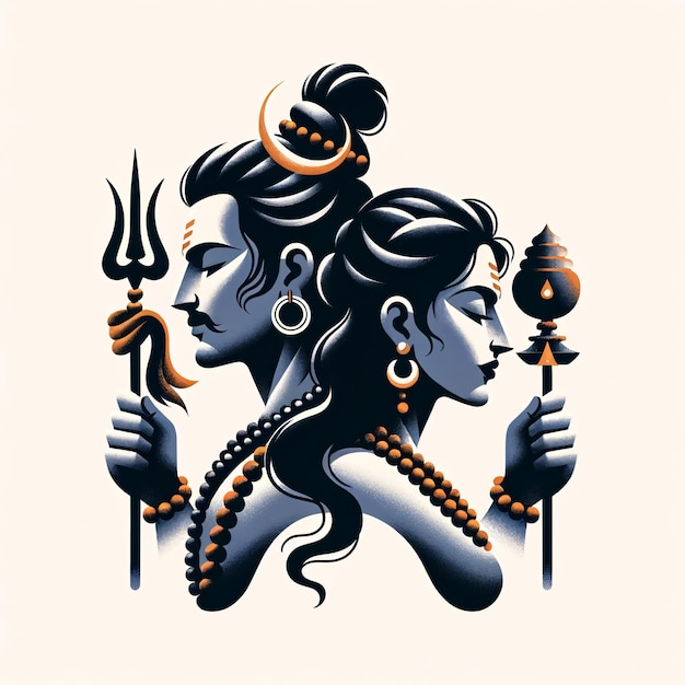 Maha Shivratri Heer Shiva Kunstwerk Mahadev illustratie