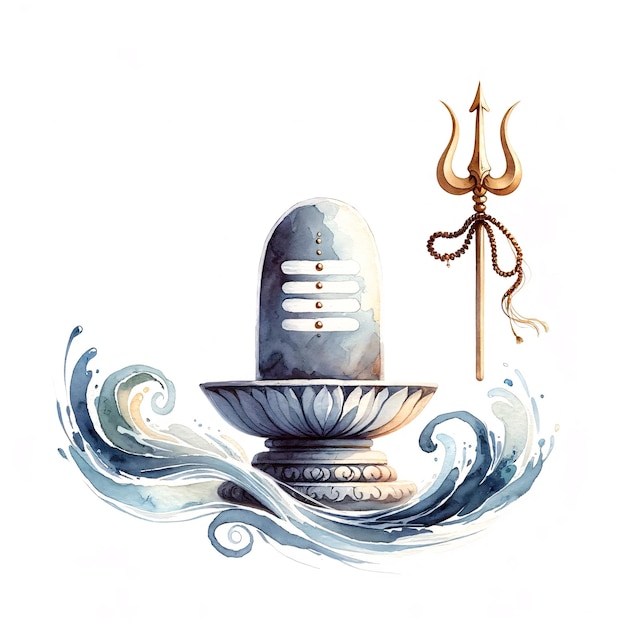 Foto maha shivratri signore shiva opera d'arte illustrazione di mahadev