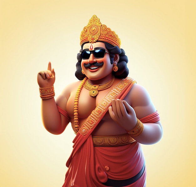 Mahabali blessing on people realistic image