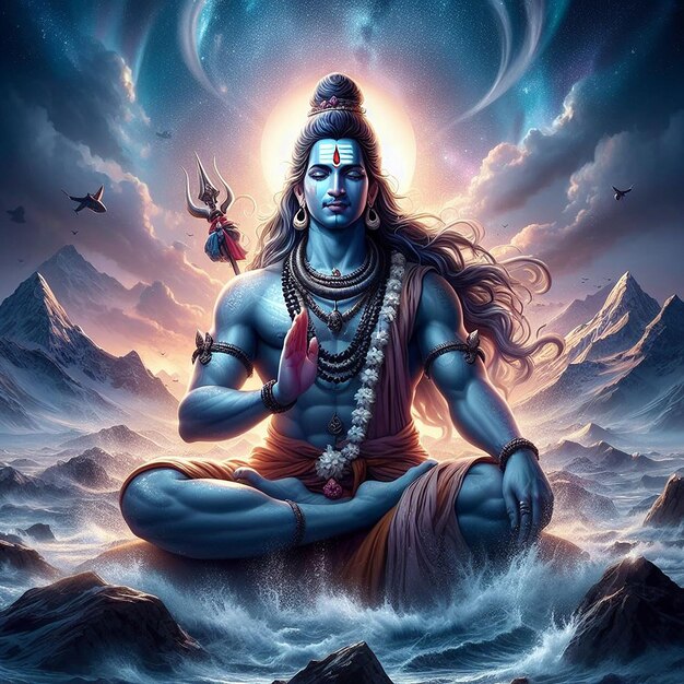 Foto mahadev beeld achtergrond.