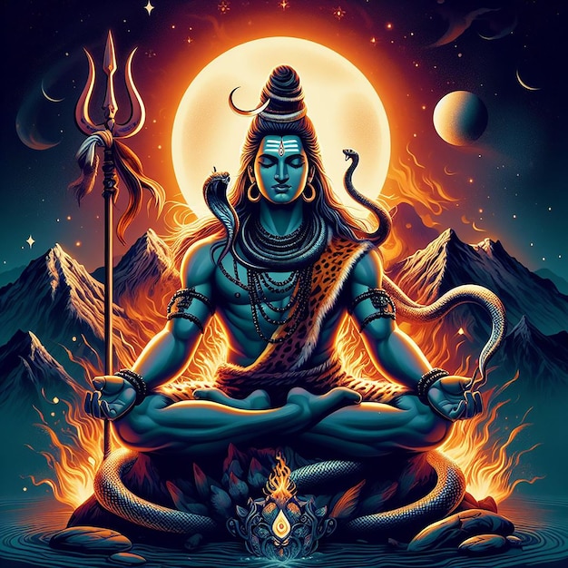 Mahadev beeld achtergrond