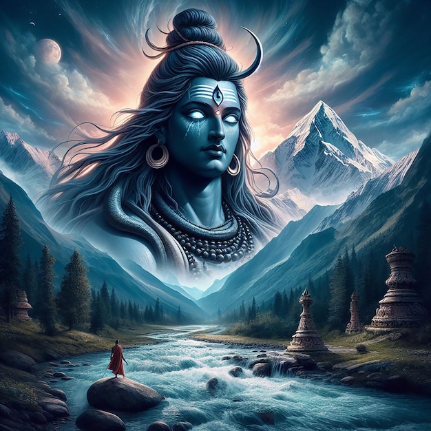 Mahadev beeld achtergrond