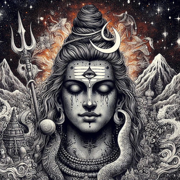 Mahadev beeld achtergrond