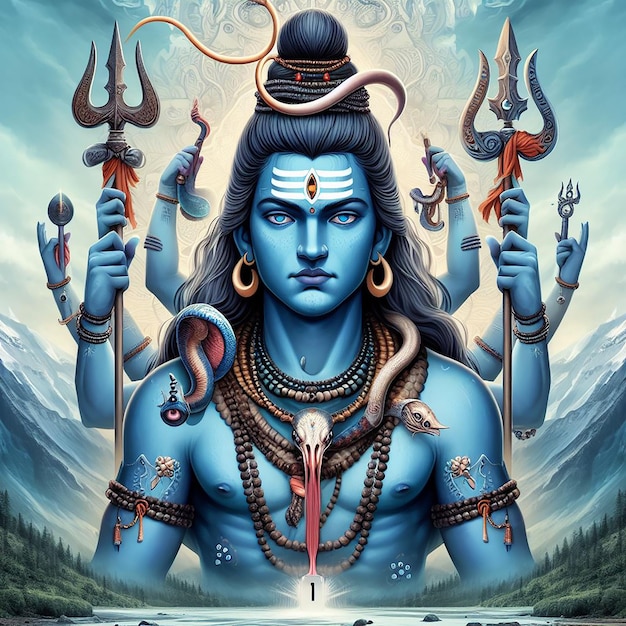 Foto l'immagine di mahadev ha un aspetto realistico