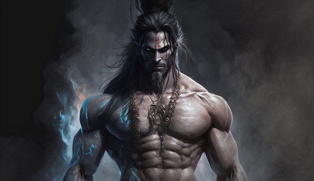 Mahadev powerful body gods lock screen hinduism shiva image Ai generated art