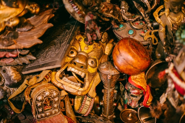 Mahakala mask Tibetan Buddhism