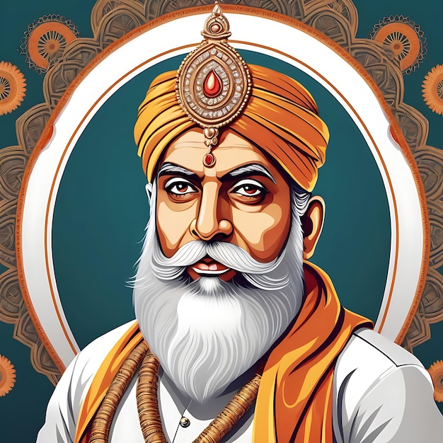 Maharaja Agrasen Jayanti poster Agrasen illustratie banner vector