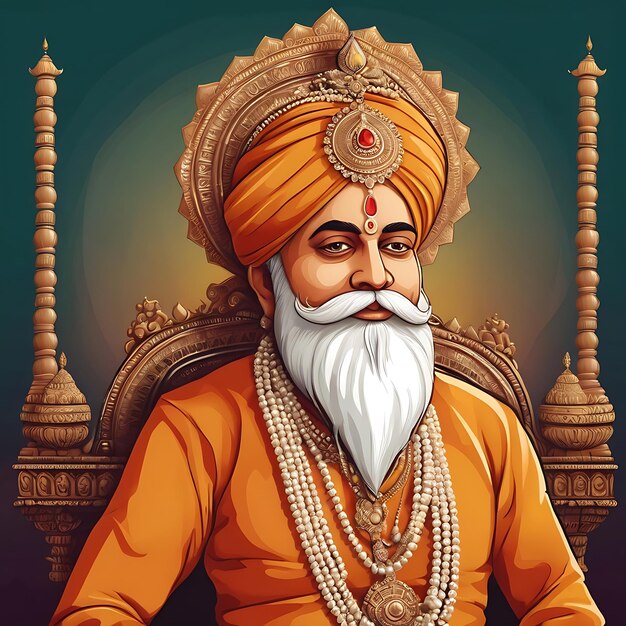 Photo maharaja agrasen jayanti poster agrasen illustration banner vector