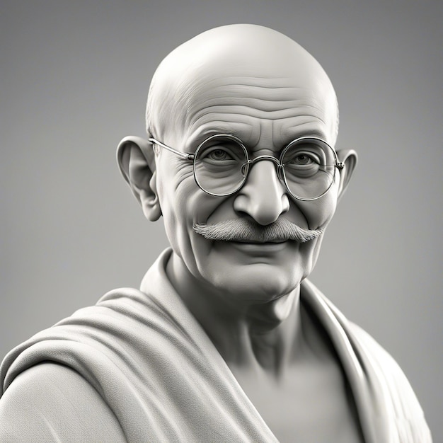 Махатма Ганди Цифровое художественное фото