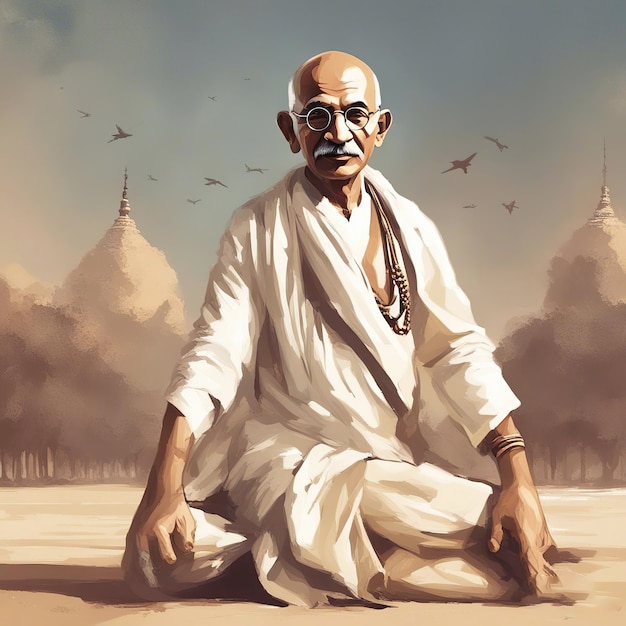 Mahatma Gandhi Digitale kunstfoto