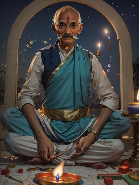 Mahatma Gandhi Indian Diwali