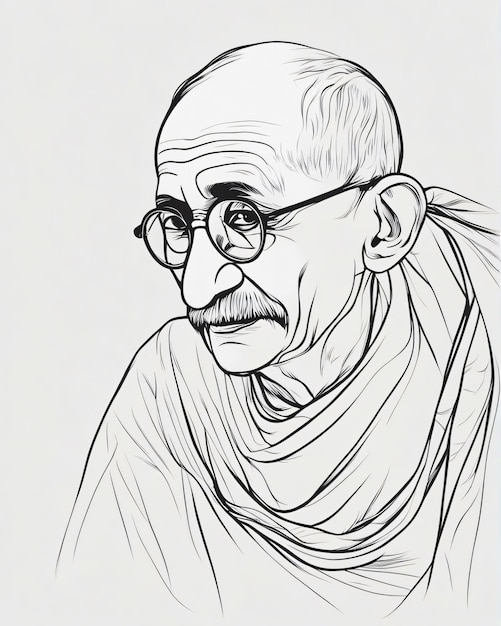 Photo mahatma gandhi indian flag style digital art