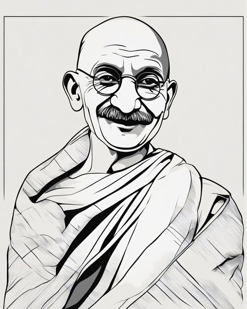 Photo mahatma gandhi indian flag style digital art