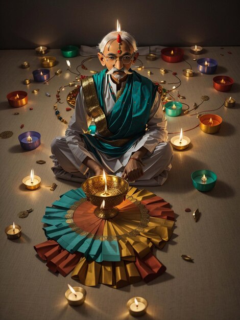 Mahatma Gandhi Indiase Diwali