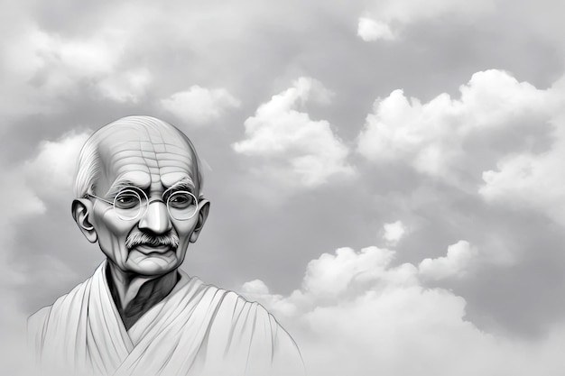 Mahatma Gandhi Indiase vrijheidsstrijder 2 oktober Ai gegenereerde illustratie