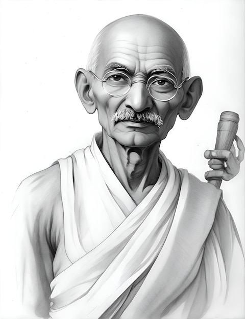 Photo mahatma gandhi sketch